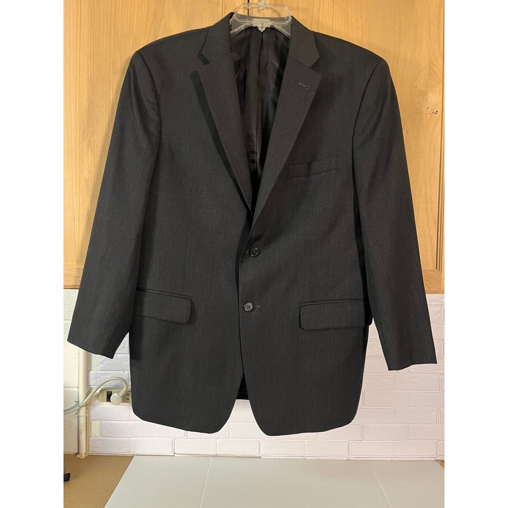 Jos A. Banks‎ Blazer Jacket Men's 44R Charcoal Grey Two Button Formal Coat